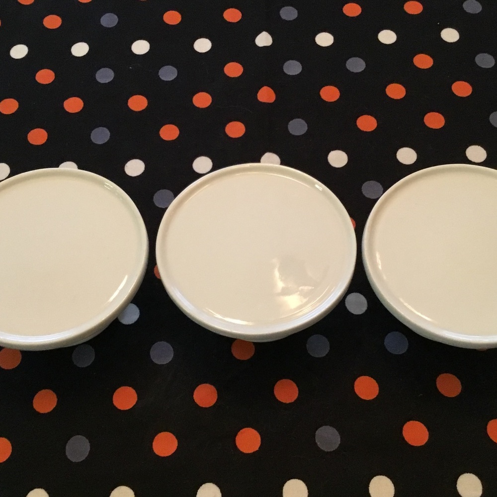 Three White Ceramic Cupcake Pedestals
